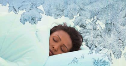 Sleeping in a cold room helps you go to sleep quicker and removes stress.