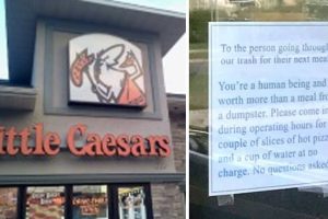 Great action of compassion from Little Ceasar’s towards homeless people.