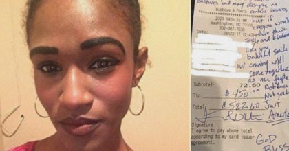 Trump supporter surprises a black waiter when he left a HUGE tip and a heartwarming note.