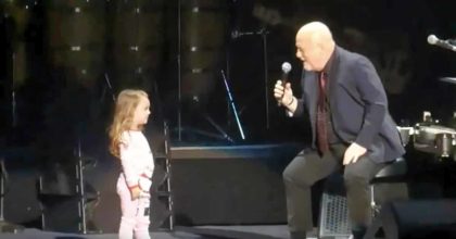 The three-year-old daughter of Billy Joel enters the stage unexpectedly and stays until the end of the show.