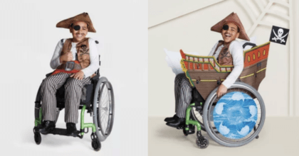 New Halloween costumes for kids in wheelchairs.