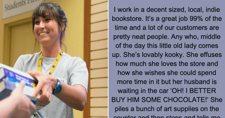 Bookstore worker writes this on Facebook after “little old lady” shocks everyone at the register