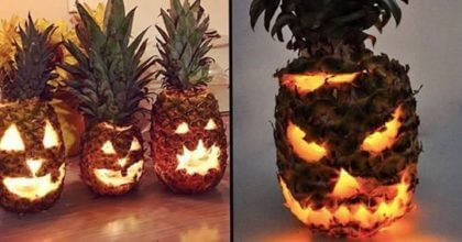 The new trend of using pineapples instead of pumpkins for Halloween is catching up.