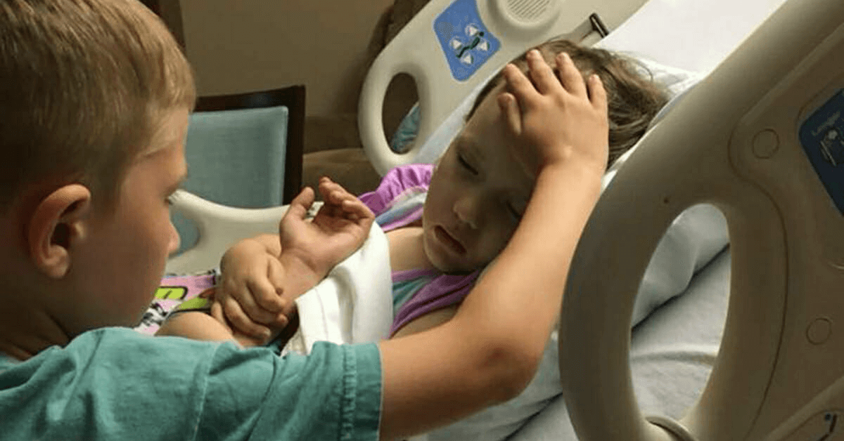 A 6-year-old Boy Says Goodnight For The Last Time To His Younger Sister