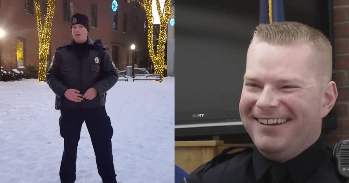 Policeman turns out to be an amazing singer while singing ‘O Holy Night’ in public