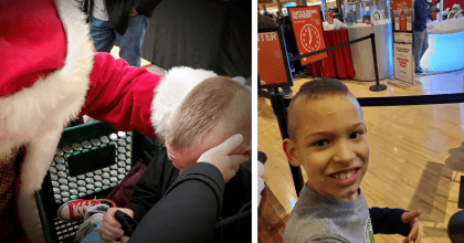 Autistic boy always freezes when it is time to meet Santa, but this time it was different