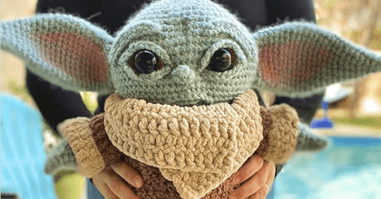 Amigurumi doll of Baby Yoda that you can make yourself