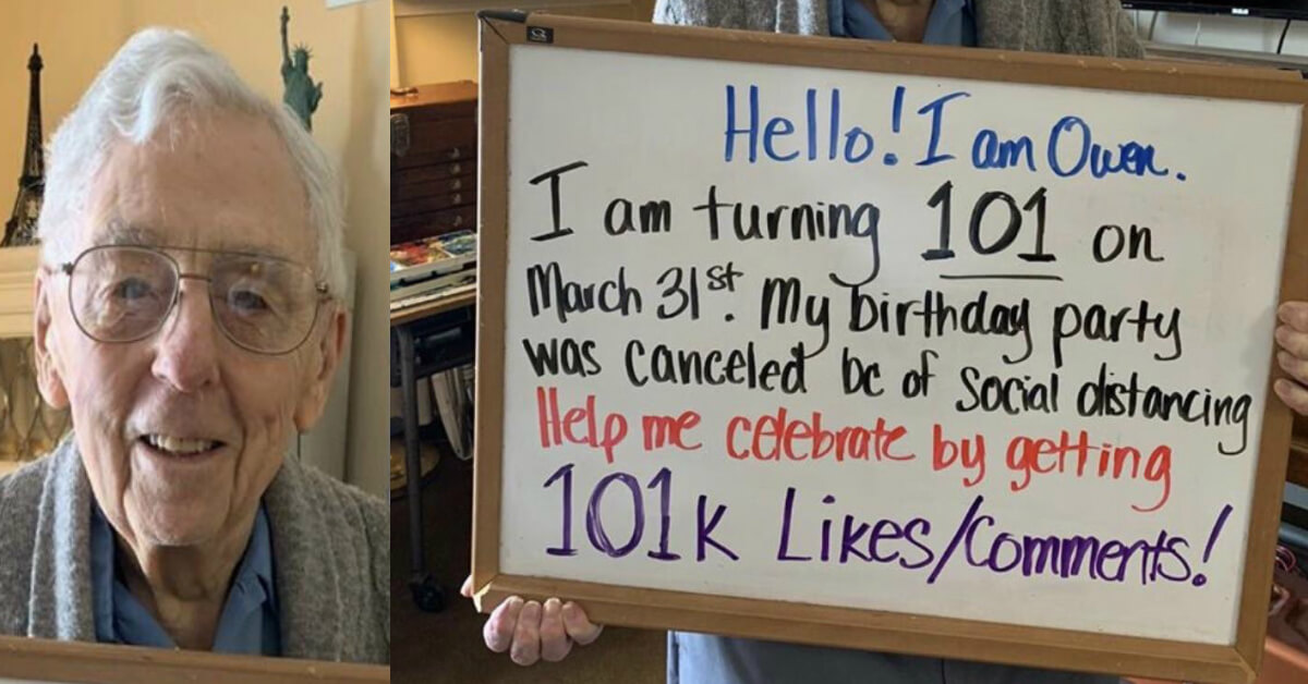 101-year-old cancel birthday party due to the coronavirus pandemic