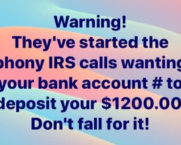 Scammers calling people calming they are the IRS