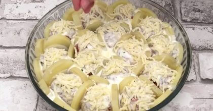 An Easy Dish Is Meatballs With Cheese and Potatoes.