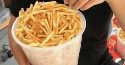 Fries instead of popcorn in movie theatres