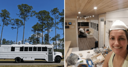 Transforming an old school bus into a mobile home