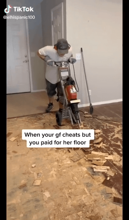 when your gf cheats but you paid for her floor
