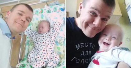 Father Decides To Raise Alone His Kid Whom Suffered From Down Syndrome After Wife Wanted To Give Him Up For Adoption.