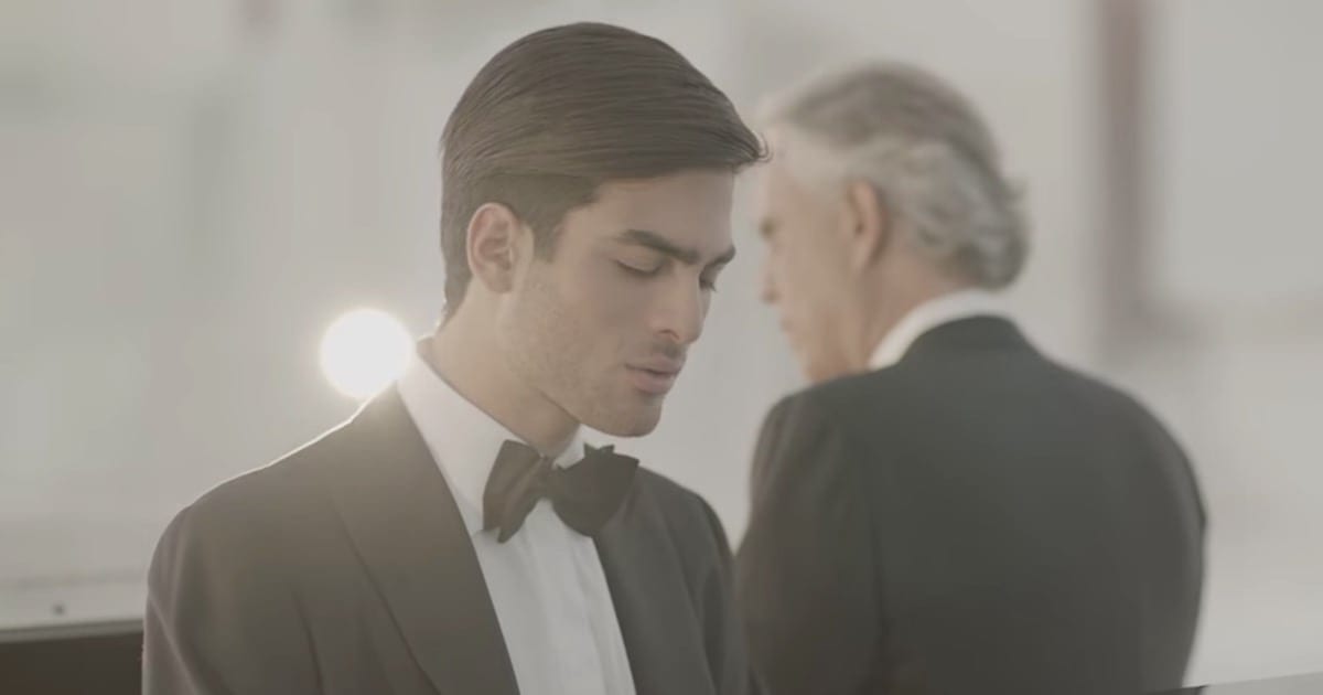 Andrea Bocelli and his son perform an enchanting duet