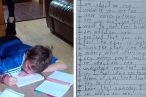 10-Year-Old Autistic Boy Writes Poem For Homework, His Teacher Is At A Loss For Words