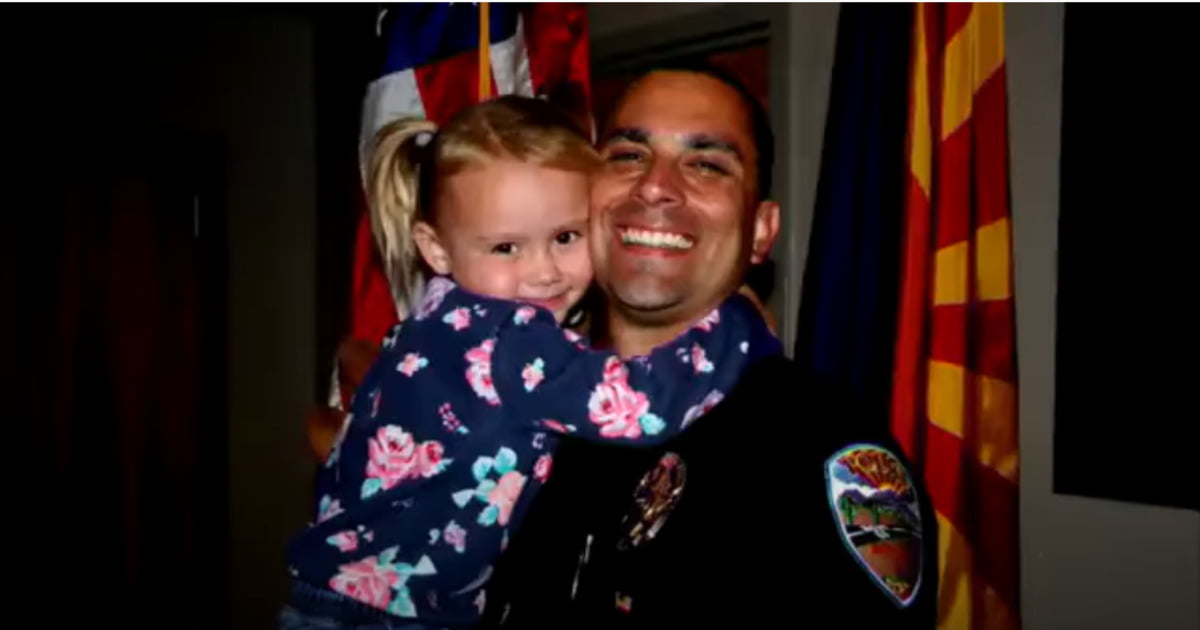 Police officer adopts little girl he rescued from abusive household