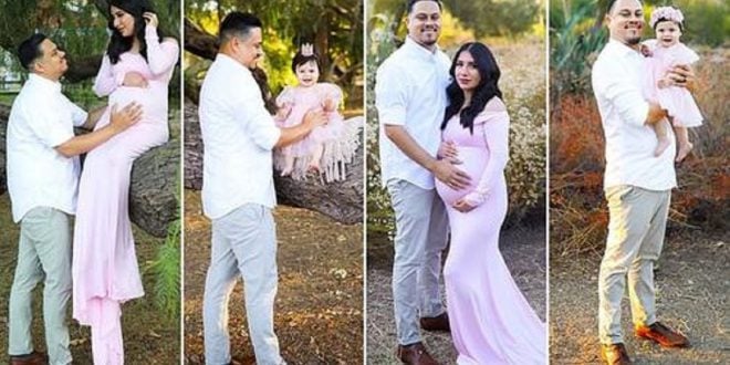 Widower whose wife died in a car crash while pregnant recreates their maternity photoshoot with their daughter