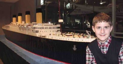 Autistic boy builds the world’s largest Titanic replica using 56,000 Lego bricks