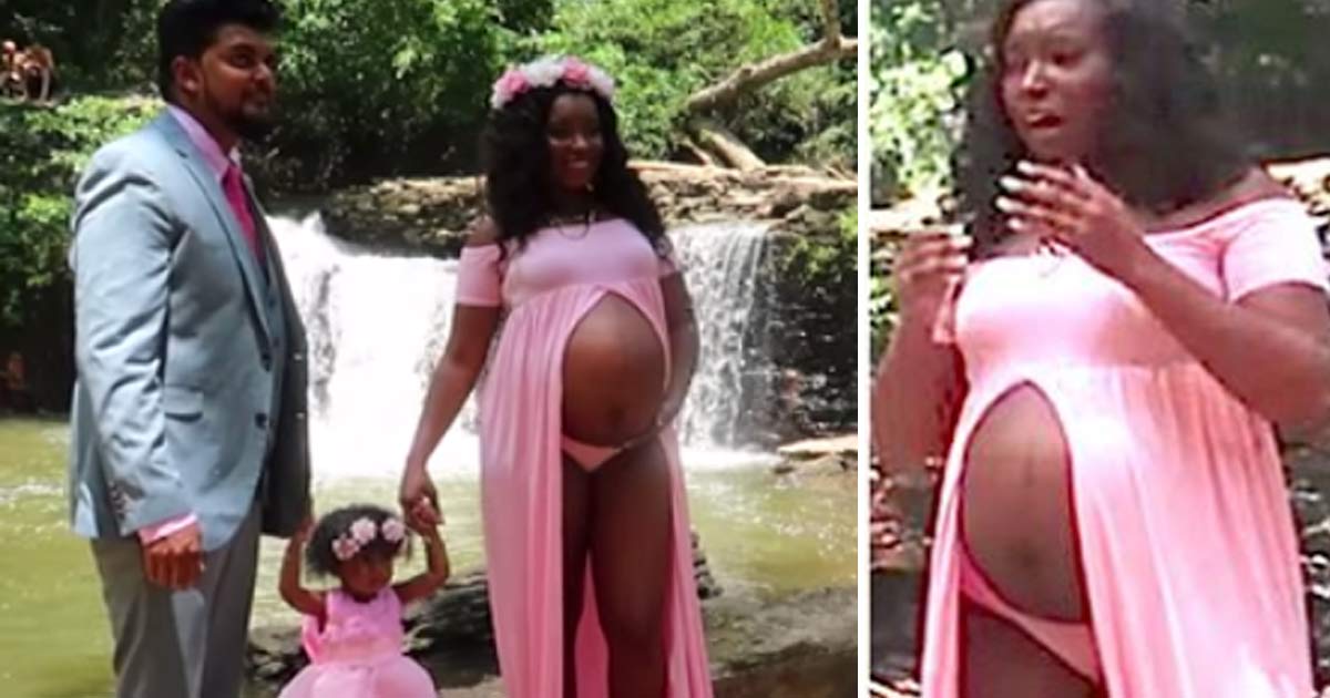 Woman poses for pregnancy photos, not knowing it would turn into engagement photo shoot