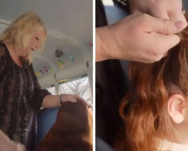 Bus driver does little girl’s hair every day due to her mother passing away