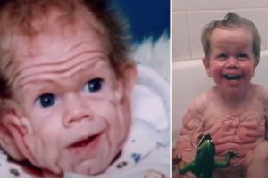 Tomm Tennent: The unique baby born with enough skin for a five-year-old child