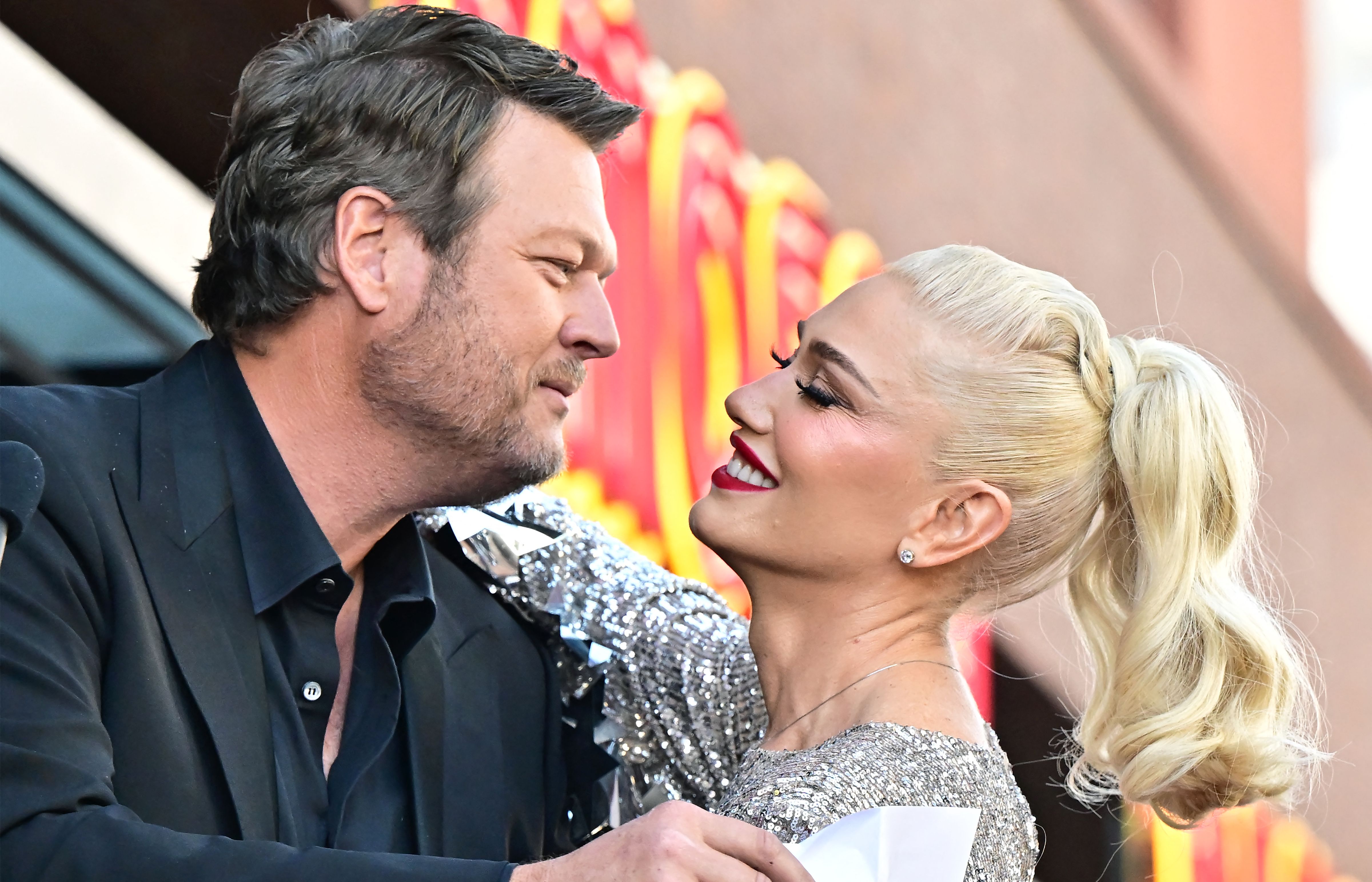 Gwen Stefani and Blake Shelton at the Hollywood Walk of Fame event honoring Gwen Stefani in October 2023 | Source: Getty Images