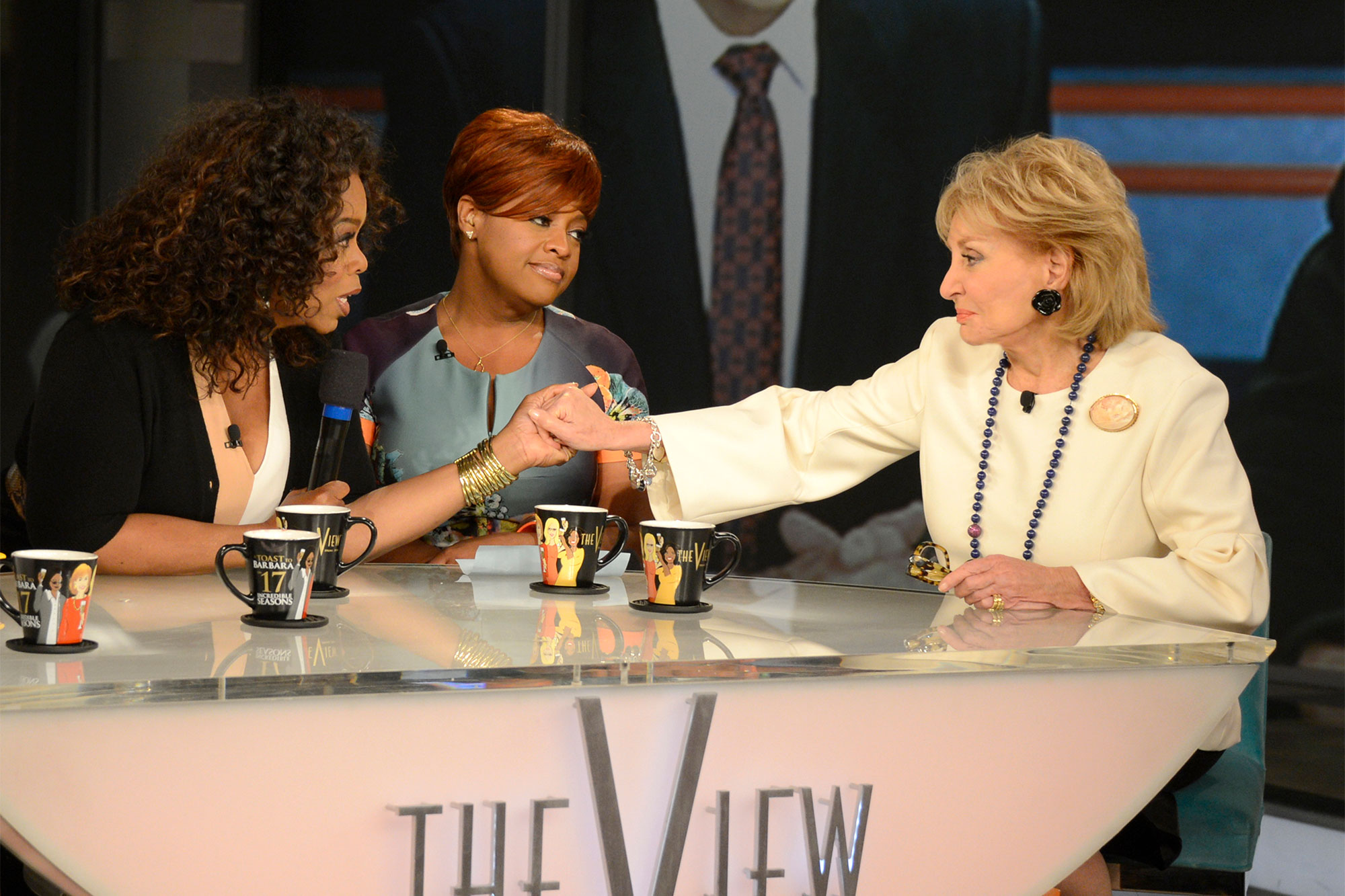 Oprah Winfrey, Star Jones and Barbara Walters on "The View"