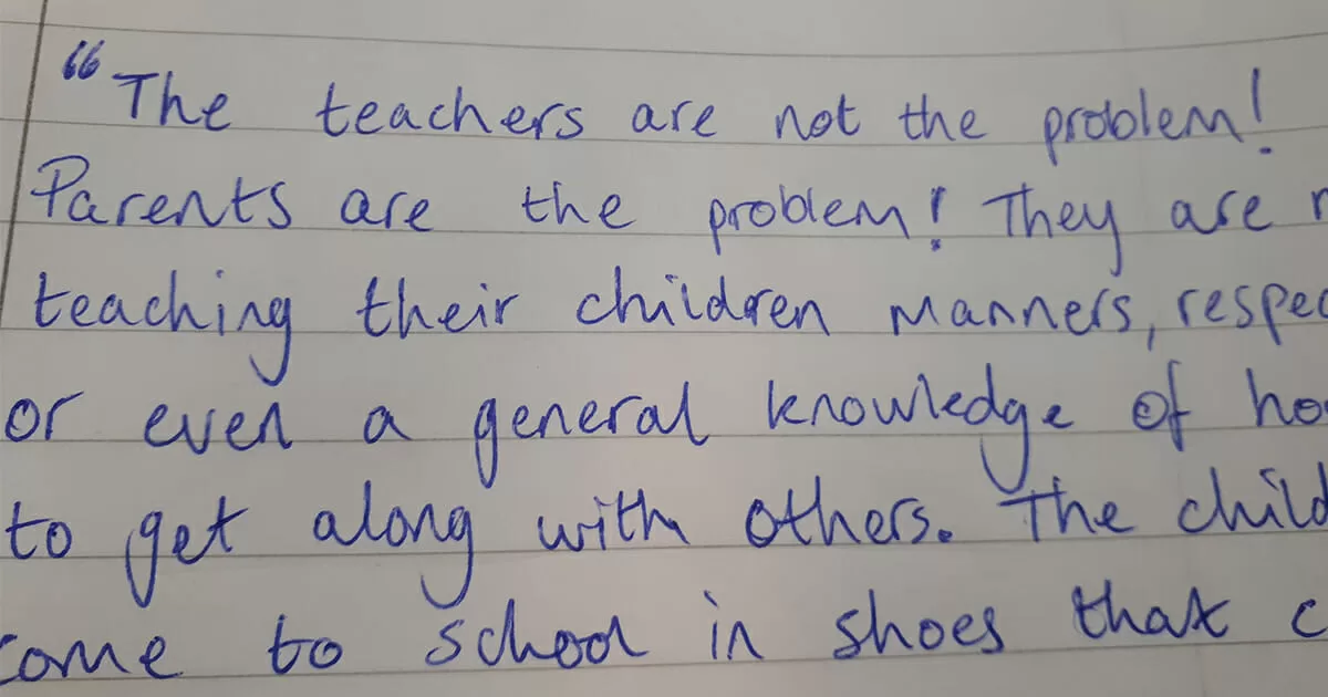 Retired teacher’s brutally honest words on parents criticizing the system has many people applauding: Do you think she’s right?