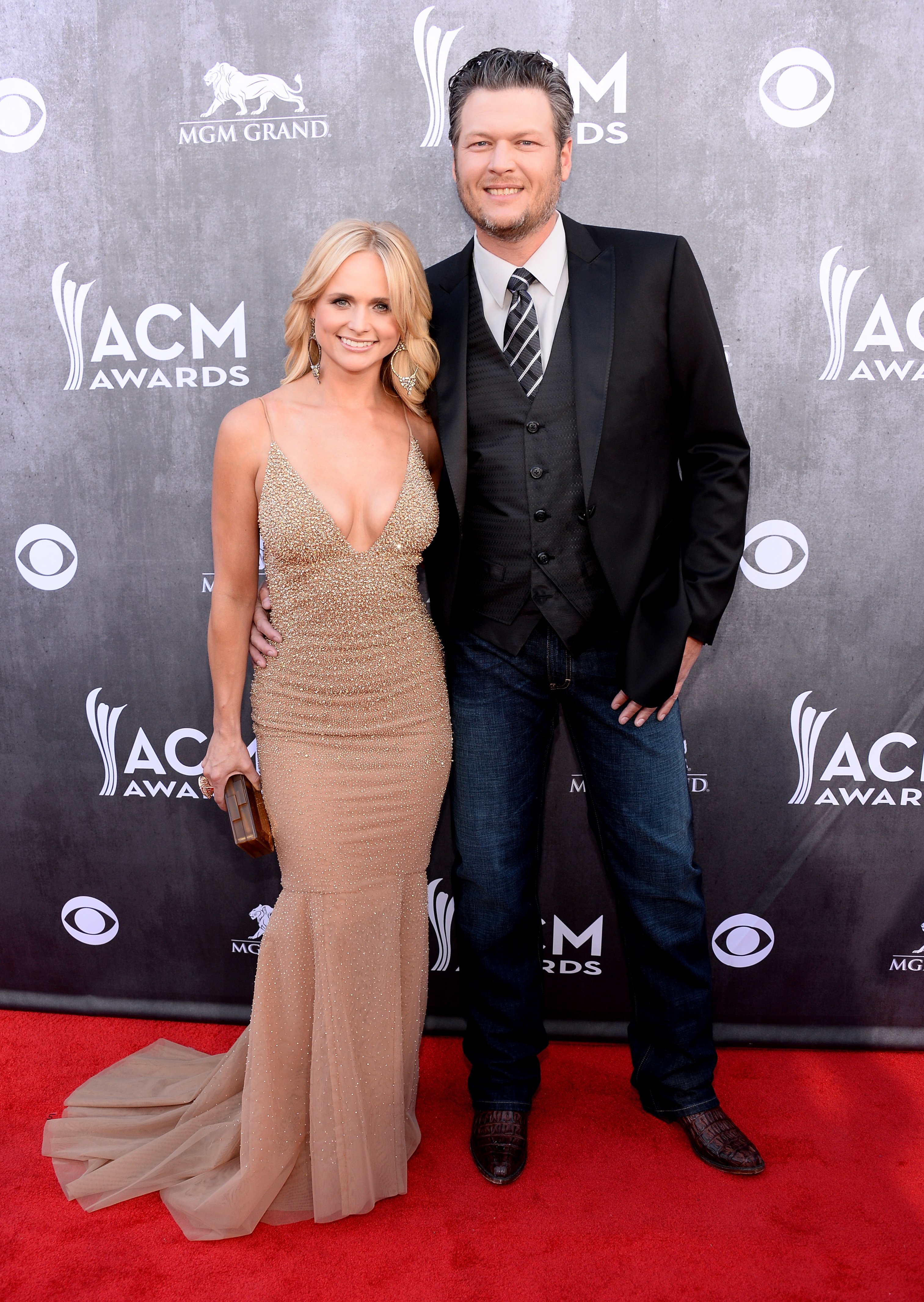 Miranda Lambert and Blake Shelton at the 49th Annual Academy of Country Music Awards on April 6, 2014, in Las Vegas, Nevada | Source: Getty Images