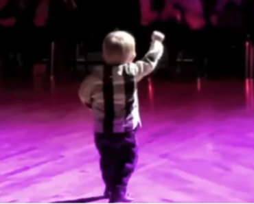 When a toddler hears his favorite Elvis song, he rushes to the dance floor, making the King PROUD.