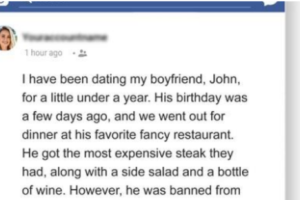 My Boyfriend Got Banned from His Favorite Restaurant on His Birthday and He Says It’s My Fault