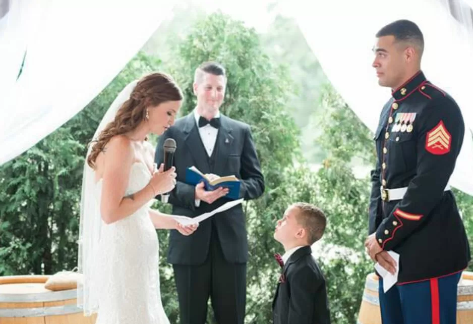 Stepmom delivers special wedding vows to four-year-old – his reaction breaks our hearts