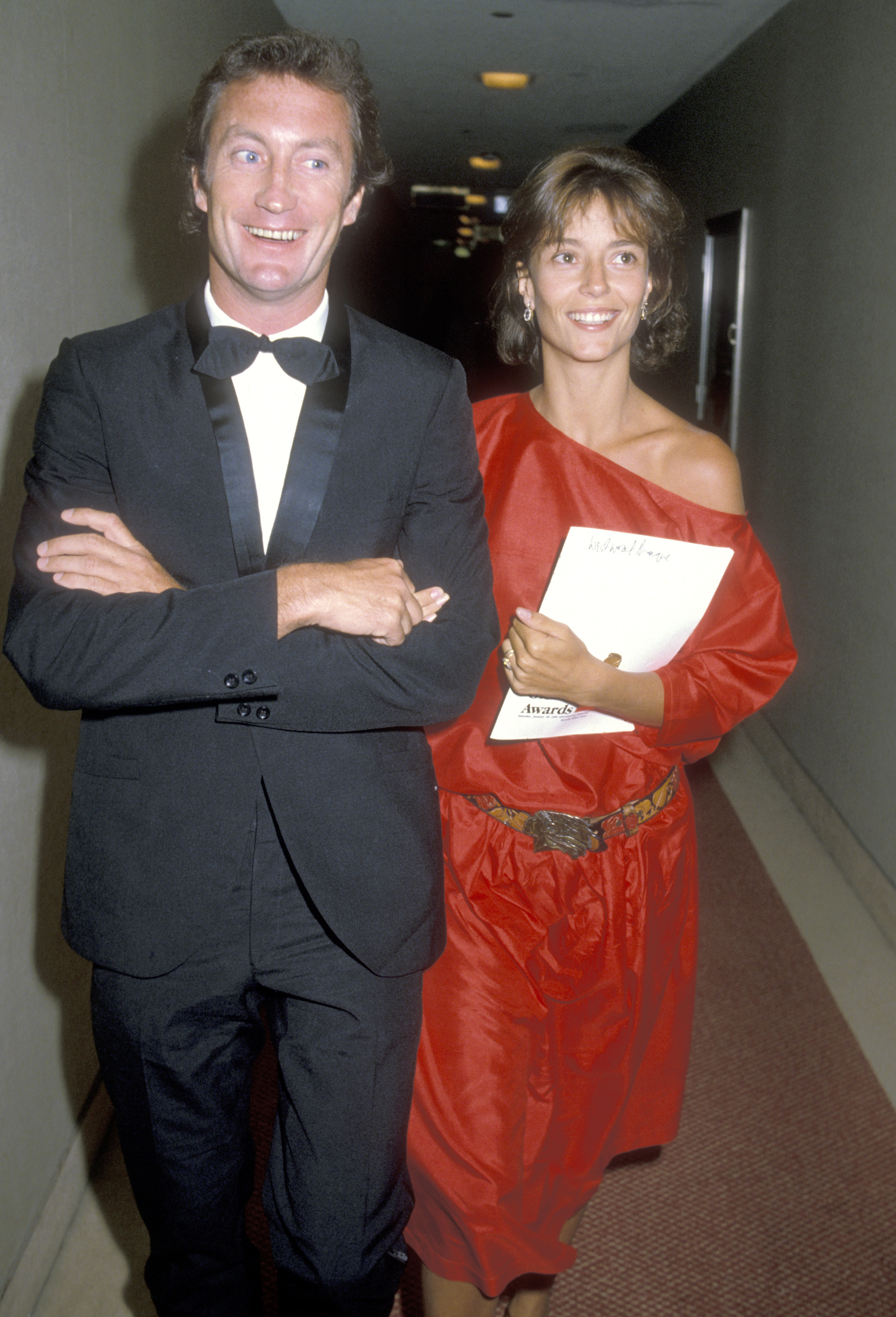 Bryan Brown and Rachel Ward at the 1984 Golden Globe Awards | Source: Getty Images
