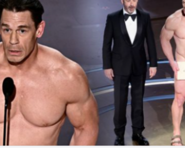 John Cena stripped down for a funny act at the Oscars last night… and now everyone is saying the same thing after noticing detail.