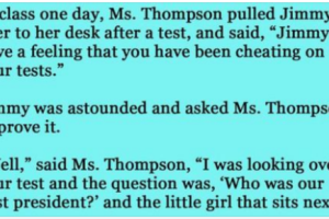 Teacher Believes Jimmy Cheated On The Test, And She Knows How To Prove It