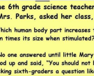 Mrs. Parks Asked Her Class A Very Unusual Question, But Her Response In The End Is Hilarious