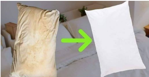 Cleaning dirty pillows