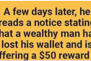 A man discovers a wallet that has $700 inside.