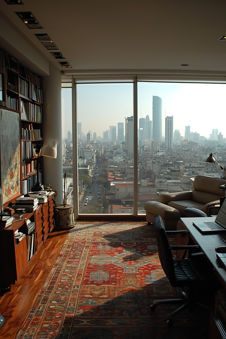 An office with a view of the city | Source: Midjourney