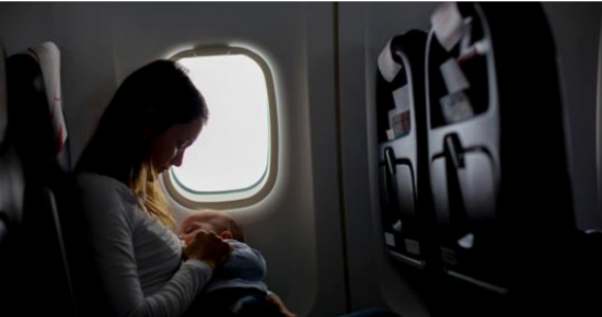 Plus size woman buying two seats on airplane