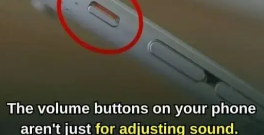 Use of volume button in smartphone