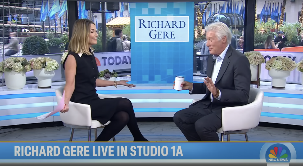 Savannah Guthrie and Richard Gere are seen in a video shared on November 20, 2024 | Source: YouTube/TODAY