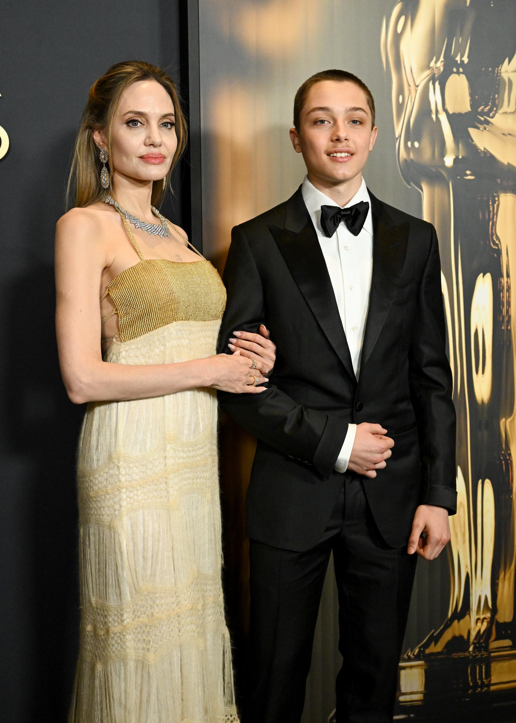 Angelina Jolie and Knox Jolie-Pitt. | Source: Getty Images