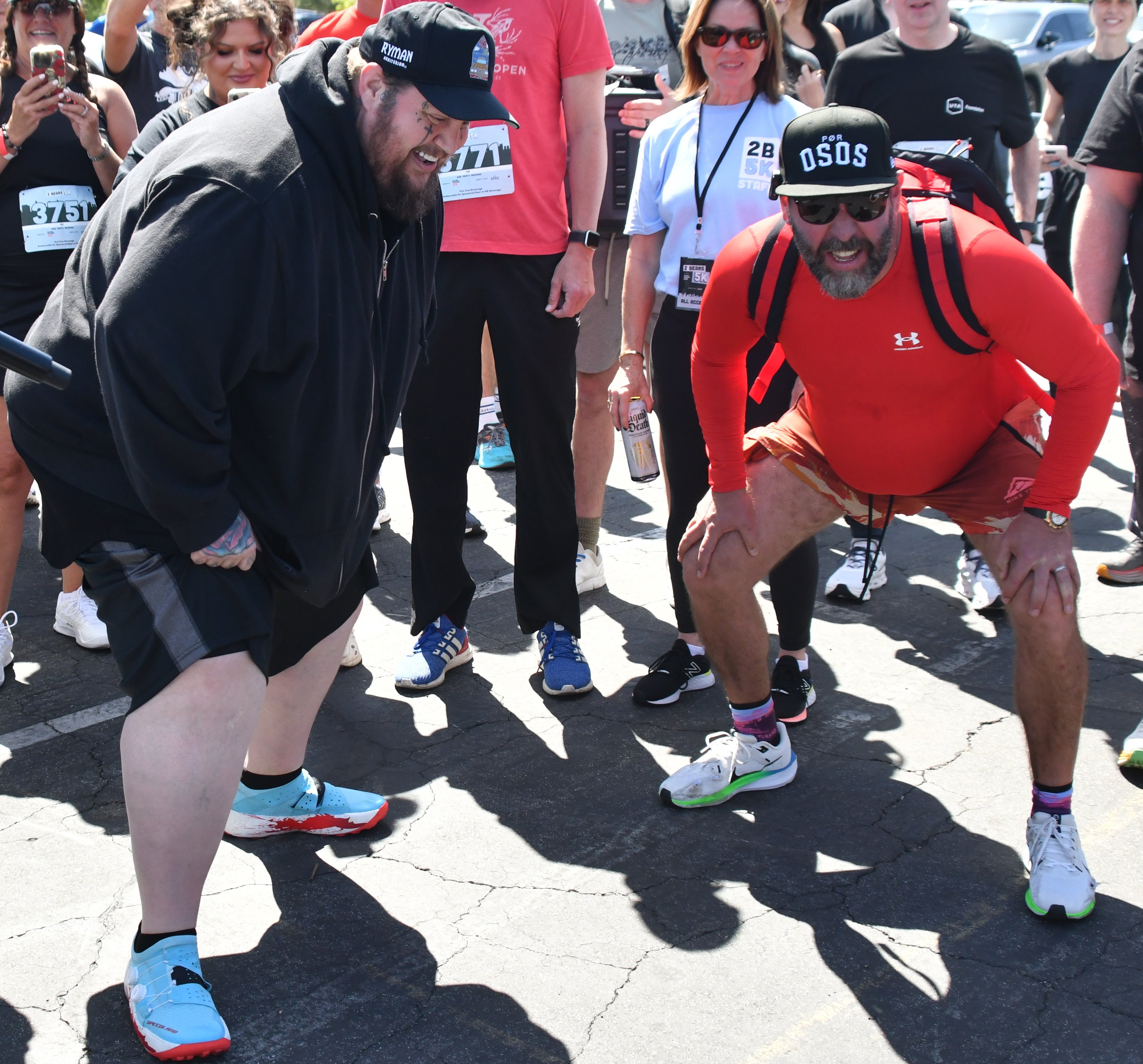 Jelly Roll and Bert Kreischer at Rose Bowl Stadium in Pasadena, California, on May 7, 2024 | Source: Getty Images