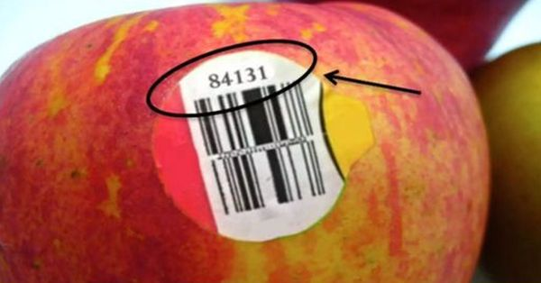 Bar code on Fruits