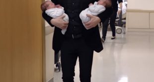 Seeing My Husband in a Suit Holding Twins Outside a Clinic Left Me Speechless