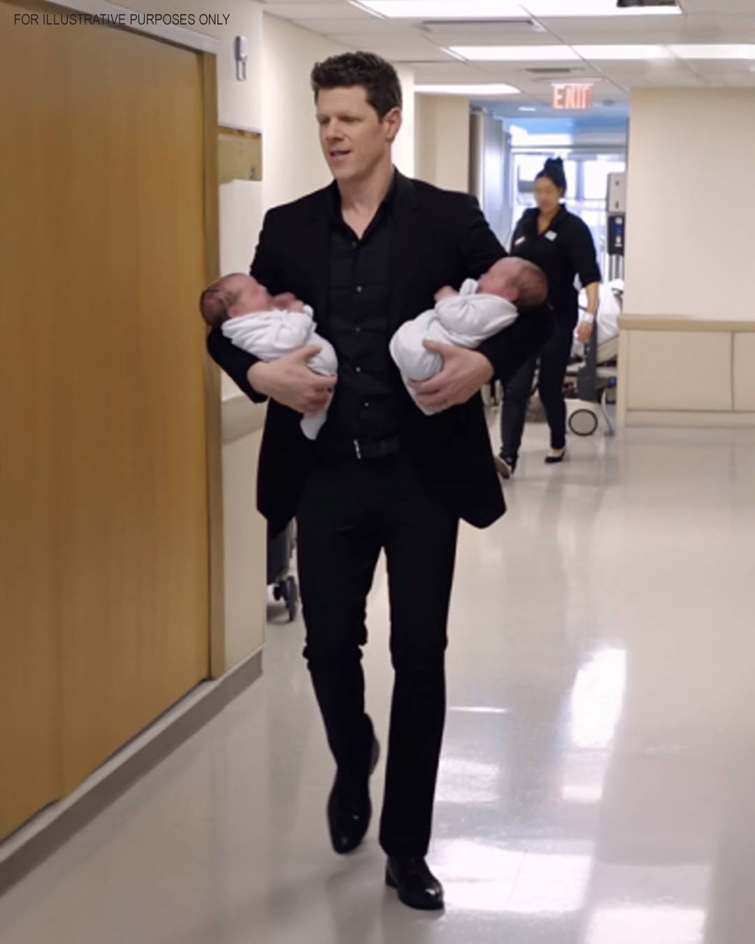 Seeing My Husband in a Suit Holding Twins Outside a Clinic Left Me Speechless