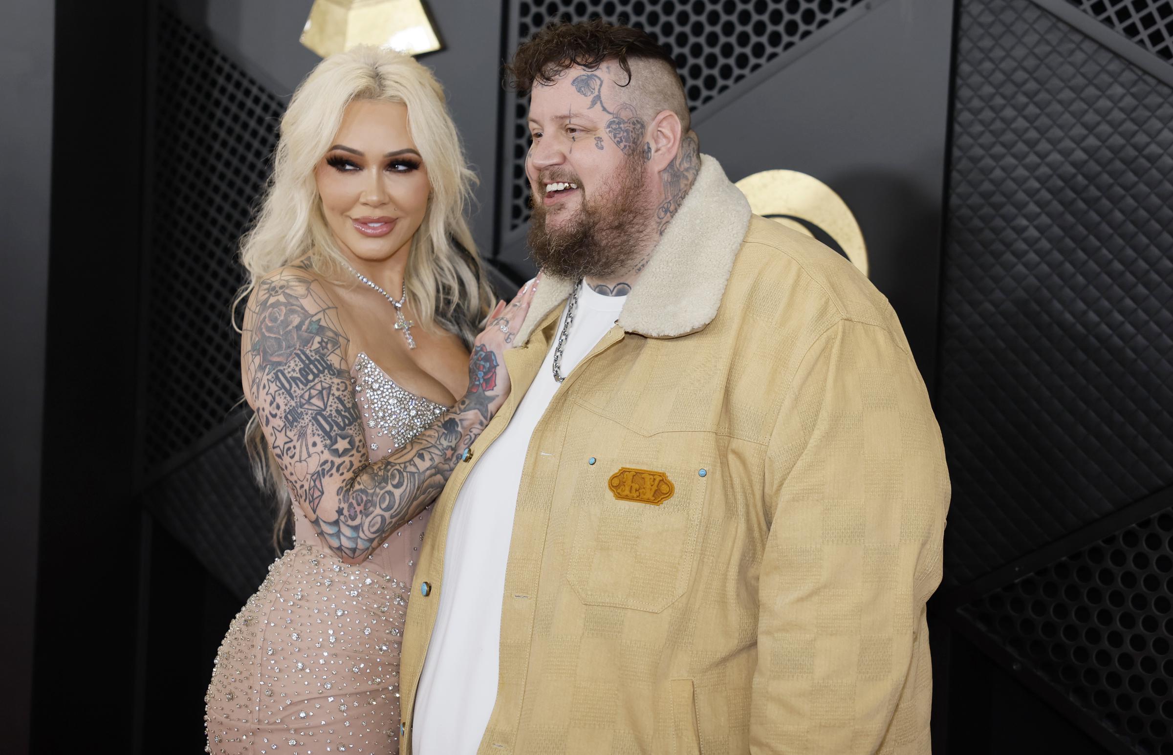 Bunnie XO and Jelly Roll at the 66th Grammy Awards in Los Angeles, California on February 4, 2024 | Source: Getty Images