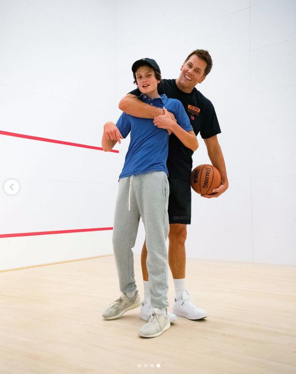 Jack Moynahan and Tom Brady play basketball, posted on April 12, 2022 | Source: Instagram.com/tombrady